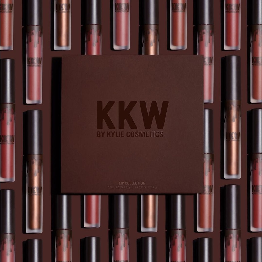KKW by Kylie Cosmetics liquid lip set.